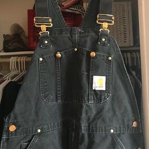 Dark navy blue carhartt overalls